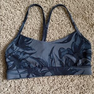 Lululemon Athletica Floral Sports Bra - Black and Gray
